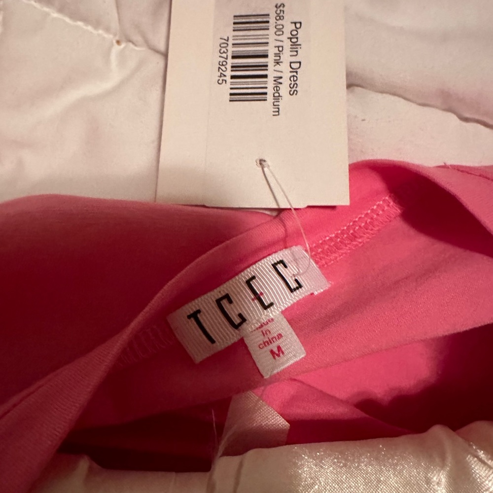 TCEC poplin dress- pink